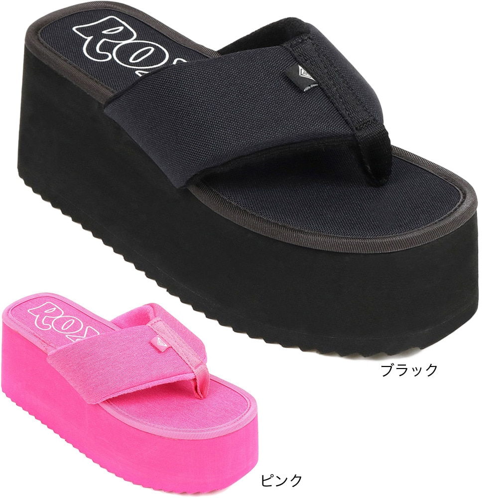 ロキシー（ROXY）（レディース）ビーチサンダル SUNNY SUNSET RSD232204BLK