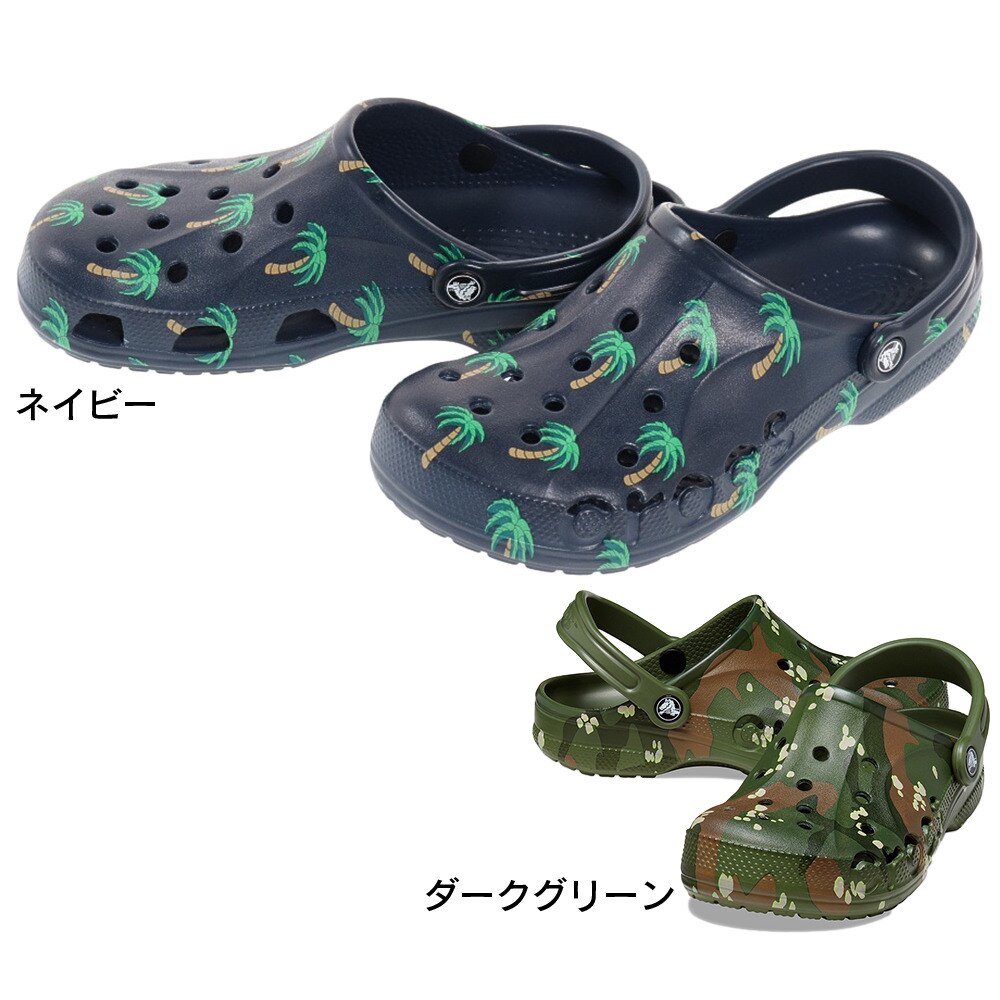 クロックス（crocs）（メンズ、レディース）スポーツサンダル クロックス バヤ シーズナル プリンテッド クロッグ ネイビー 206230-410 シャワサン レジャー サボサンダル