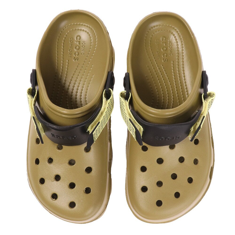 クロックス（crocs）（メンズ）スポーツサンダル クラシック オール テレイン クロッグ アロエ カーキ 206340-3UA-2022 シャワサン レジャー プール 海 速乾性 サボサンダル