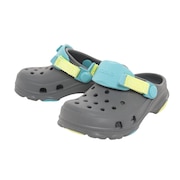 クロックス（crocs）（キッズ）ジュニア サンダル クラシック オールテレイン クロッグ トドラー グレー 206747-0DA-2022 シャワサン 軽量 レジャー プール