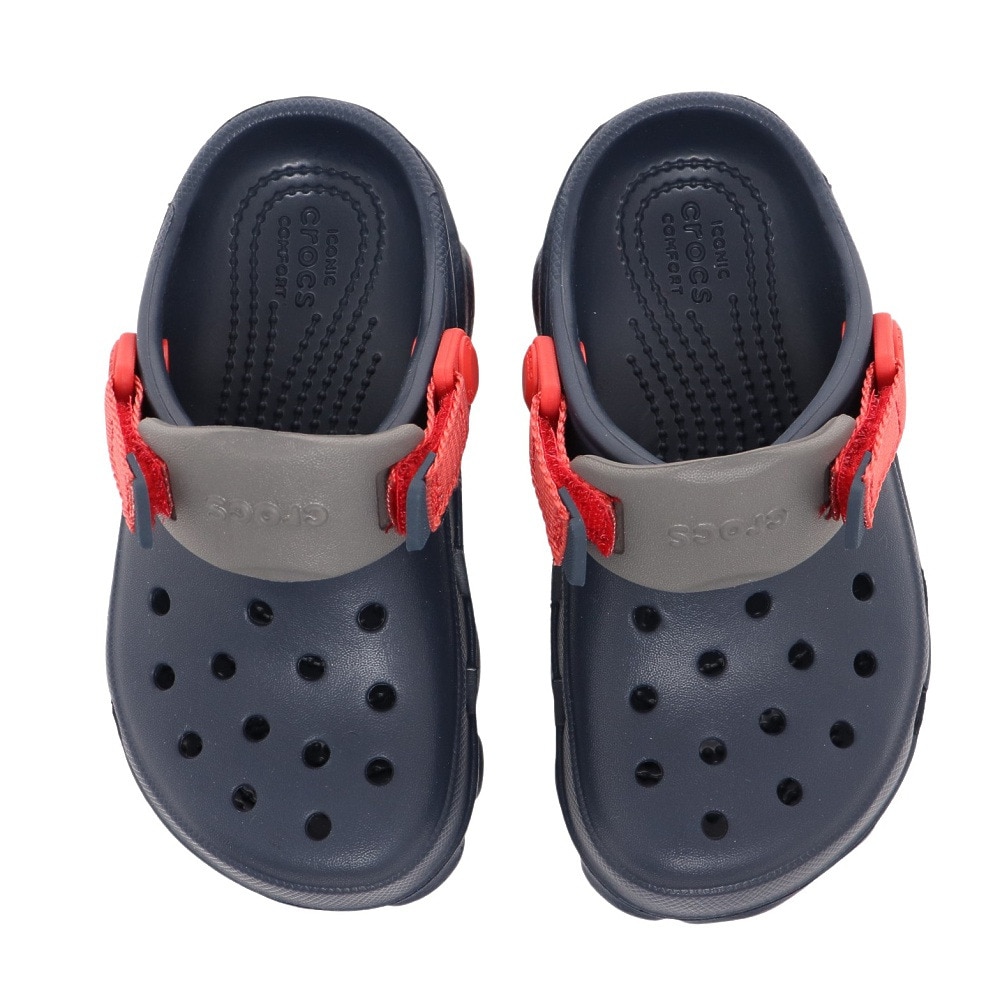 クロックス（crocs）（キッズ）ジュニア サンダル クラシックオールテレインクロッグトドラー ネイビー 206747-410-2022 シャワサン 軽量  サボサンダル