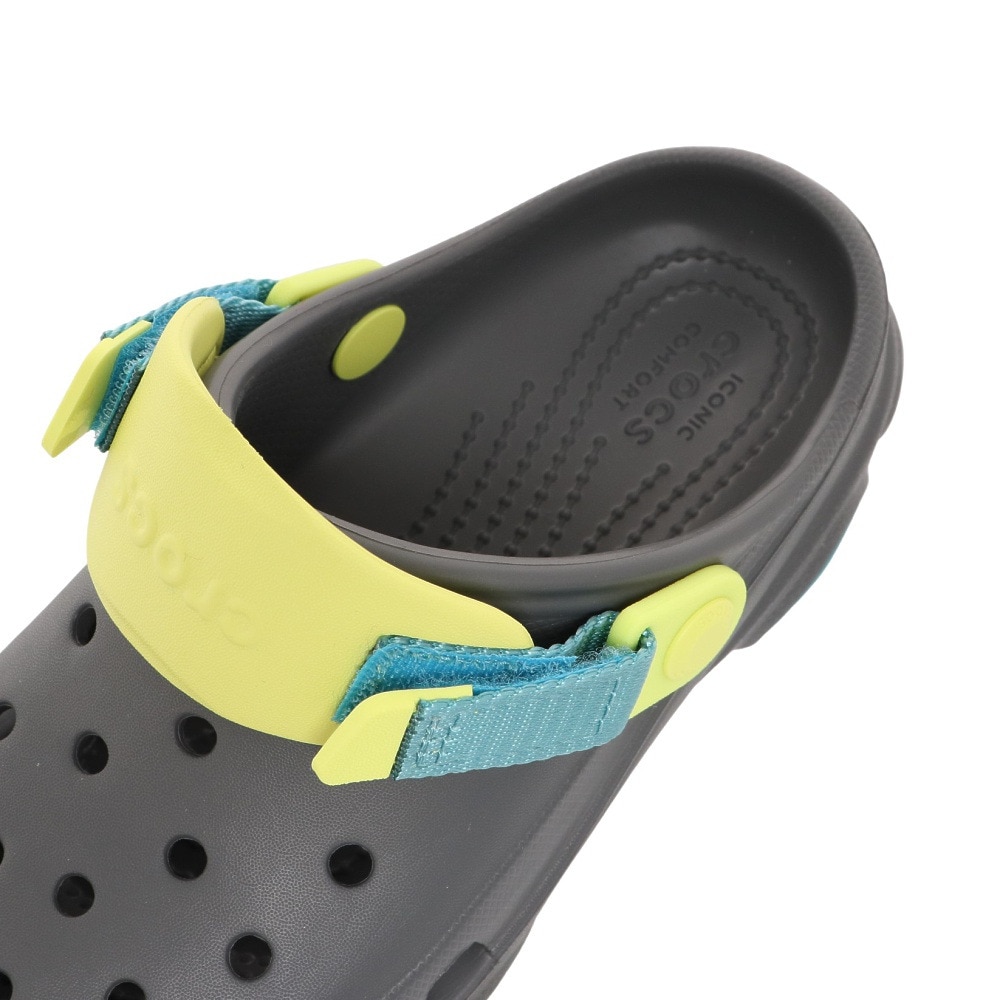 クロックス（crocs）（キッズ）ジュニア サンダル クラシック オールテレイン クロッグ グレー 207458-0DA-2022  シャワサン レジャー プール