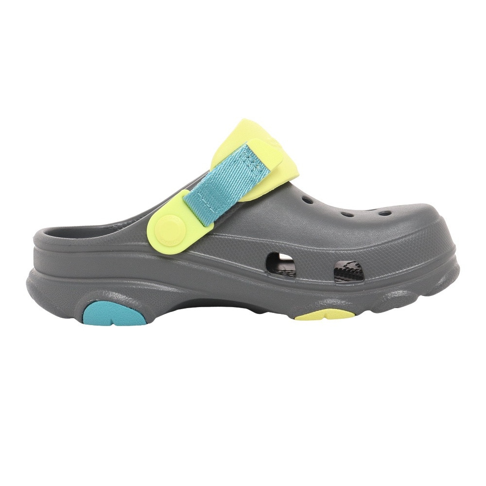クロックス（crocs）（キッズ）ジュニア サンダル クラシック オールテレイン クロッグ グレー 207458-0DA-2022  シャワサン レジャー プール