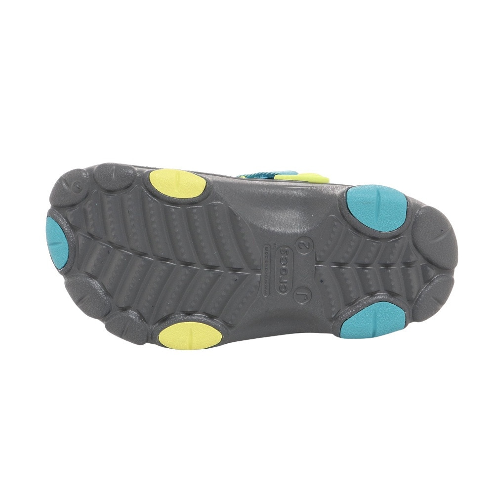 クロックス（crocs）（キッズ）ジュニア サンダル クラシック オールテレイン クロッグ グレー 207458-0DA-2022  シャワサン レジャー プール