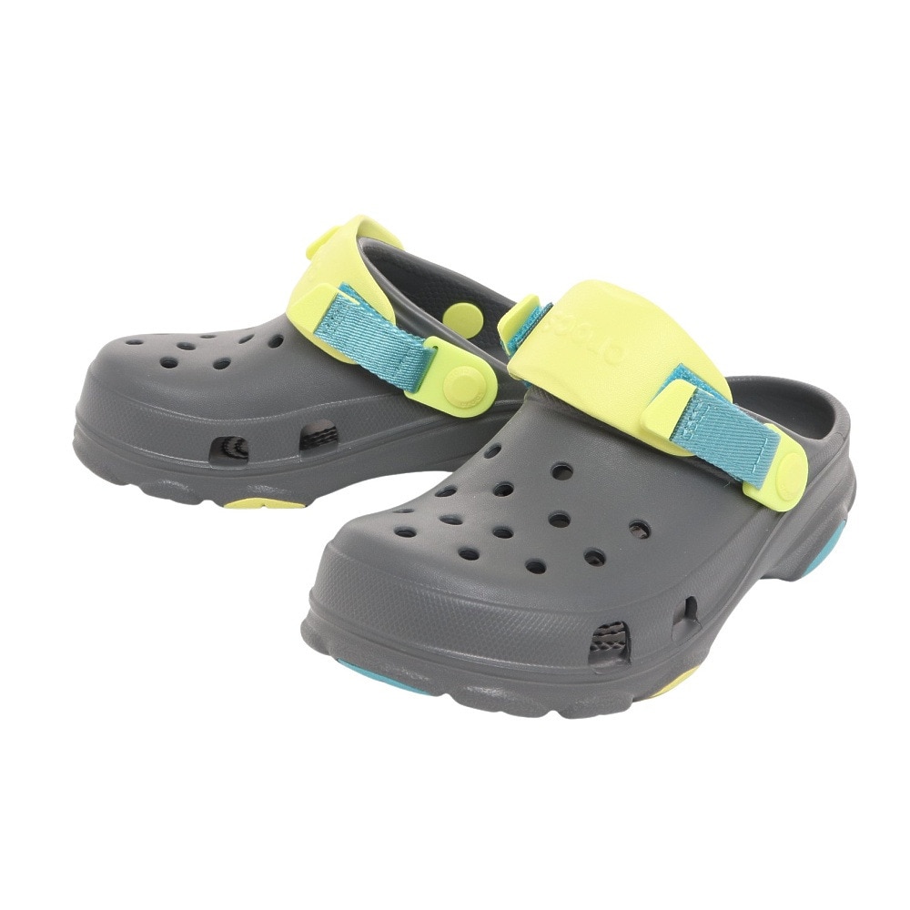 CROCS ジュニア サンダル クラシック オールテレイン クロッグ グレー 207458-0DA-2022 スポーツ シャワサン レジャー プール １８．５..