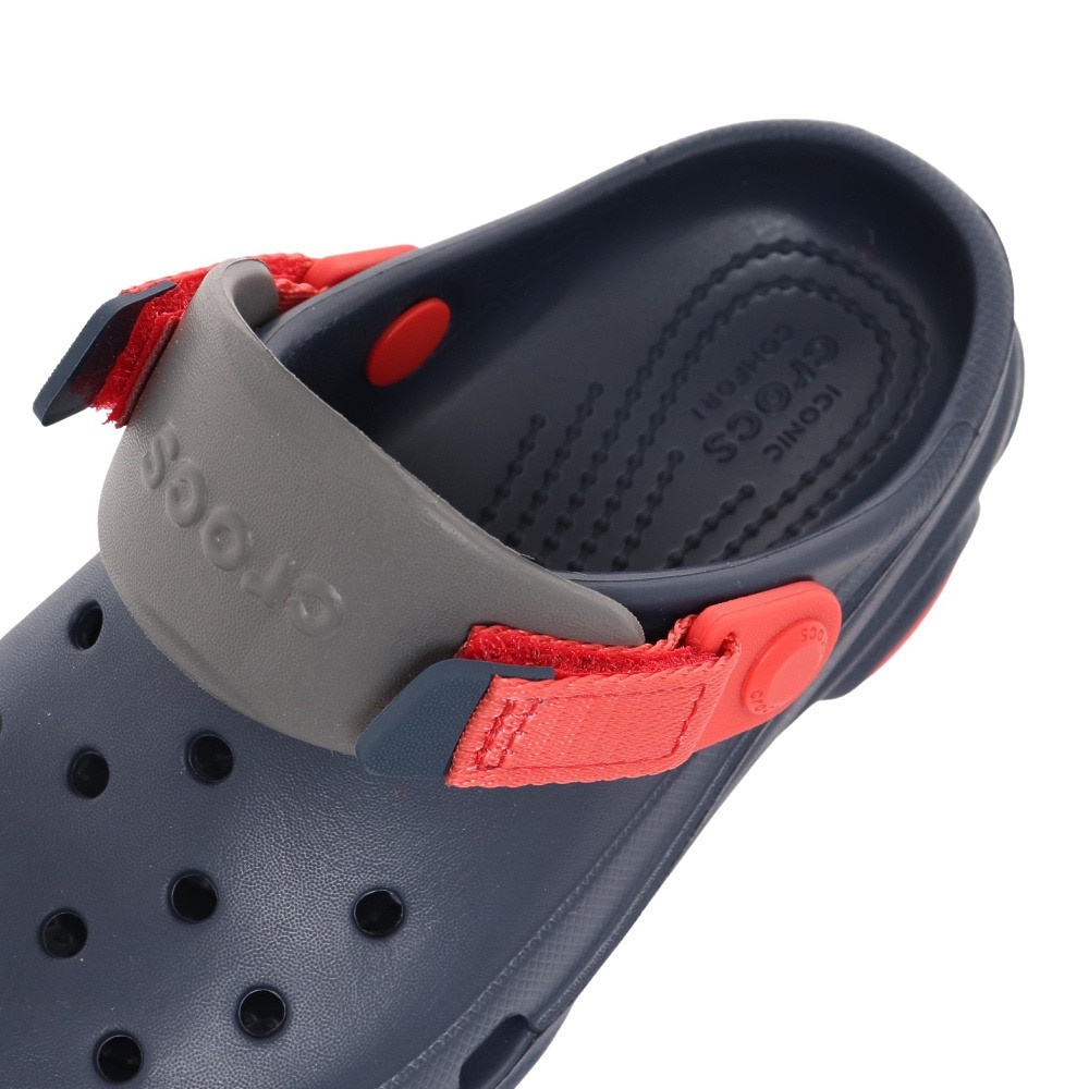 クロックス（crocs）（キッズ）ジュニア サンダル クラシックオールテレインクロッグ ネイビー 207458-410-2022 シャワサン レジャー プール サボサンダル