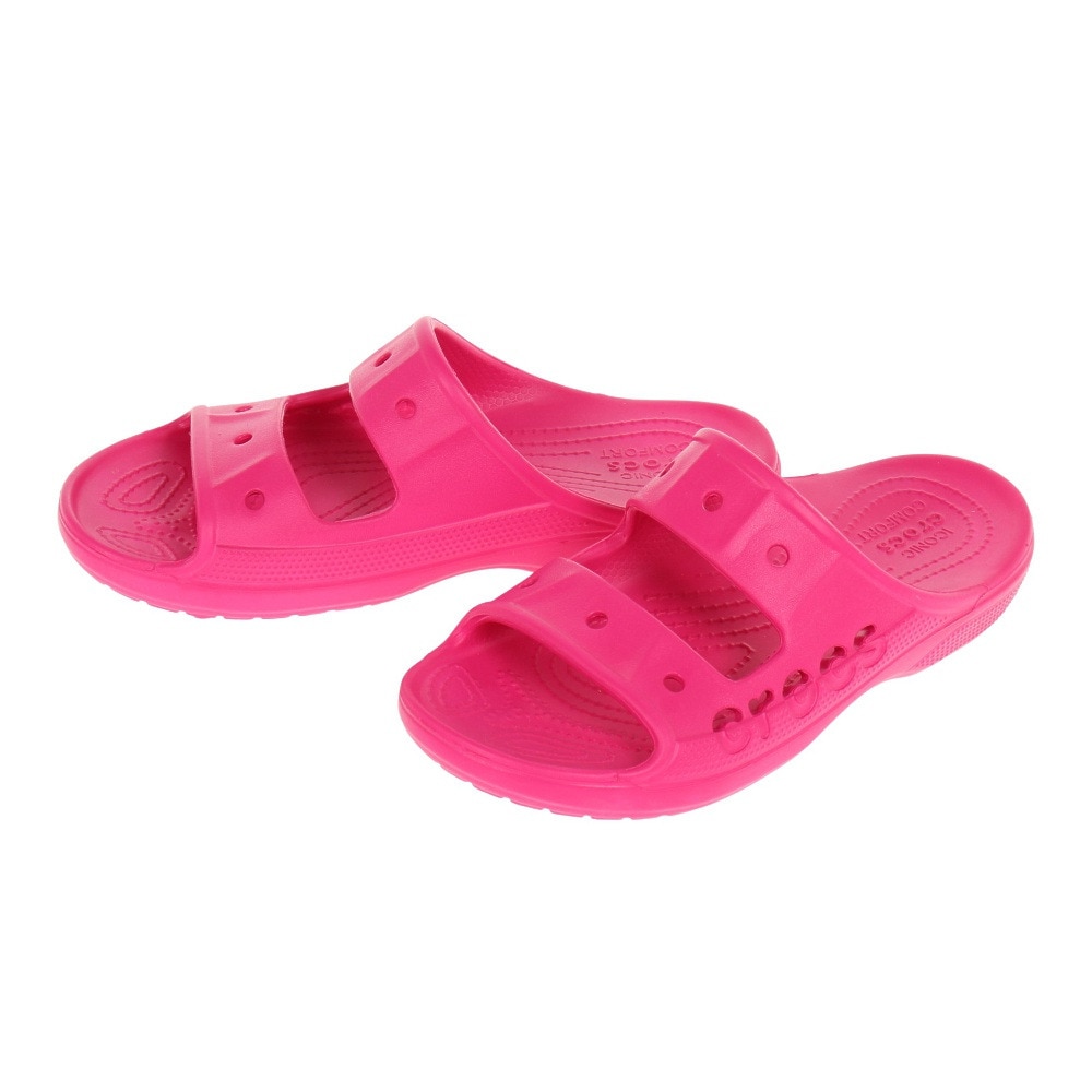 クロックス（crocs）（メンズ、レディース）スポーツサンダル バヤ サンダル ピンク 207627-6X0-2022 シャワーサンダル レジャー ビーチ プール 速乾性 軽量