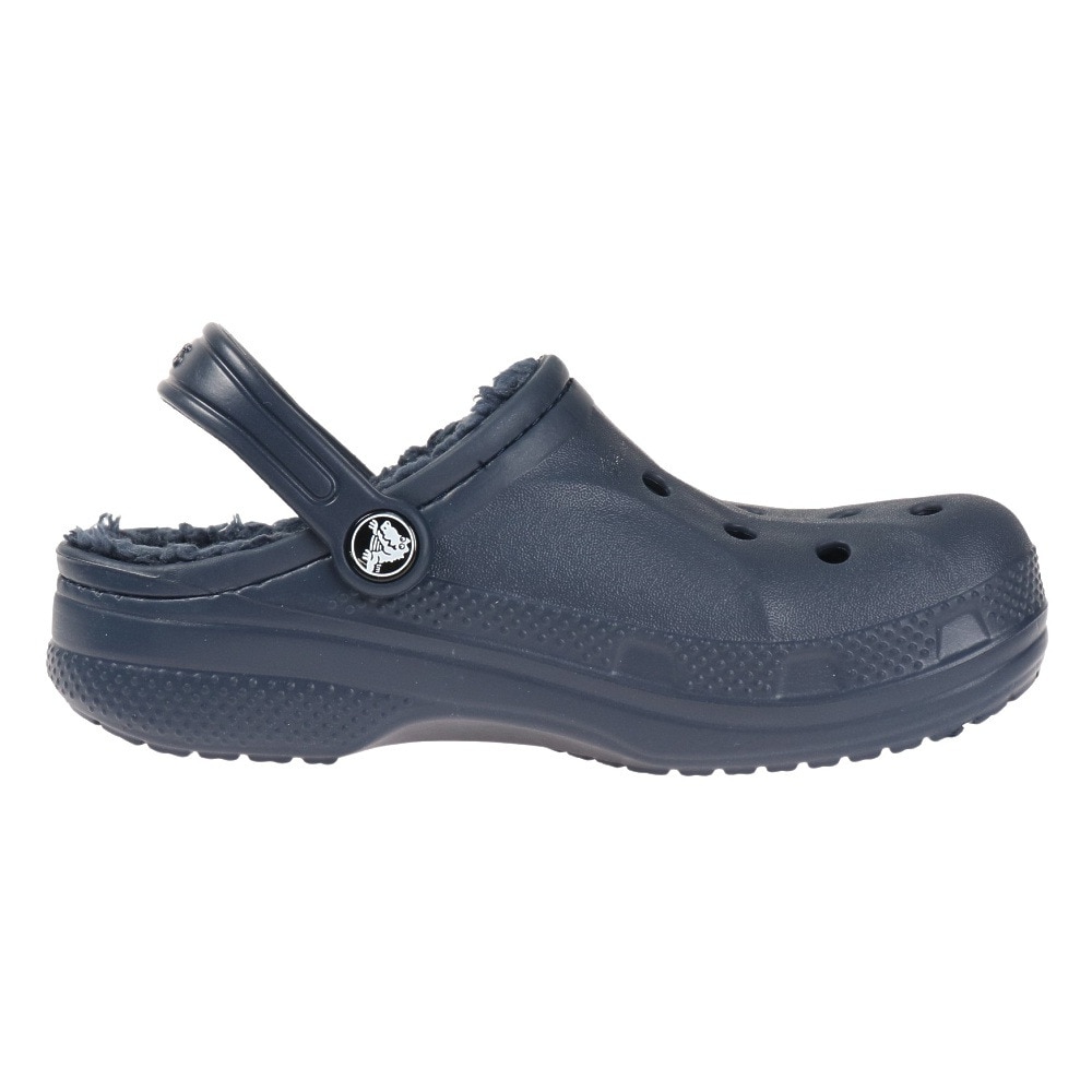 クロックス（crocs）（キッズ）サンダル ジュニア 紺 バヤ ラインド クロッグ キッズ Baya Lined Clog ネイビー 207500-463-2022 ボア付 サボサンダル