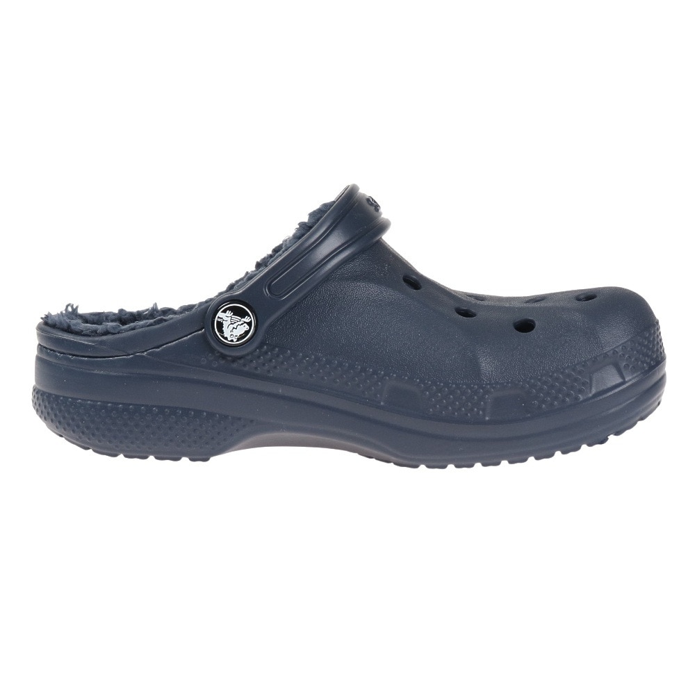 クロックス（crocs）（キッズ）サンダル ジュニア 紺 バヤ ラインド クロッグ キッズ Baya Lined Clog ネイビー 207500-463-2022 ボア付 サボサンダル