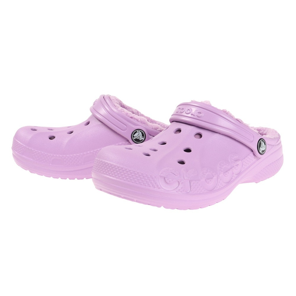 クロックス（crocs）（キッズ）サンダル ジュニア パープル バヤ ラインド クロッグ キッズ Baya Lined Clog 207500-5Q5-2022 オーチャード ボア