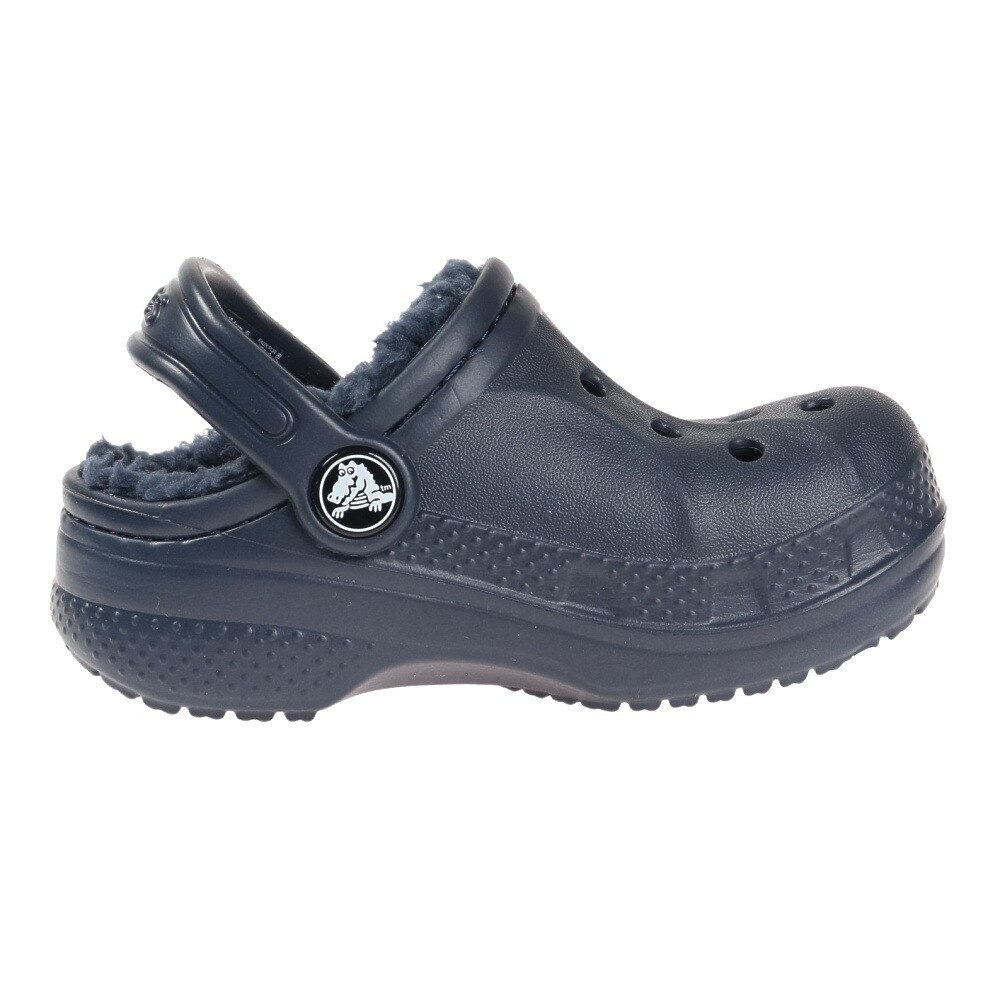 クロックス（crocs）（キッズ）ジュニアサンダル バヤ ラインド クロッグ トドラー ネイビー 207501-463-2022 ボア レジャー アウトドア サボサンダル