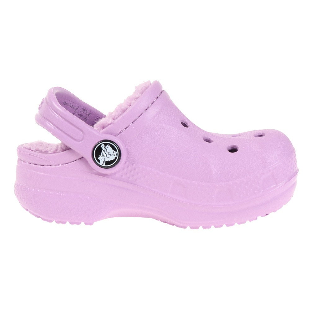 クロックス（crocs）（キッズ）ジュニアサンダル バヤ ラインド クロッグ トドラー パープル 207501-5Q5-2022 ボア レジャー アウトドア サボサンダル