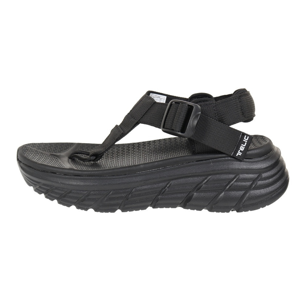 テリック（TELIC）（メンズ、レディース）サンダル ALL ROADSーS2 ブラック TL-008 鼻緒付 シャワサン リカバリー レジャー ビーチ プール 防滑 厚底 