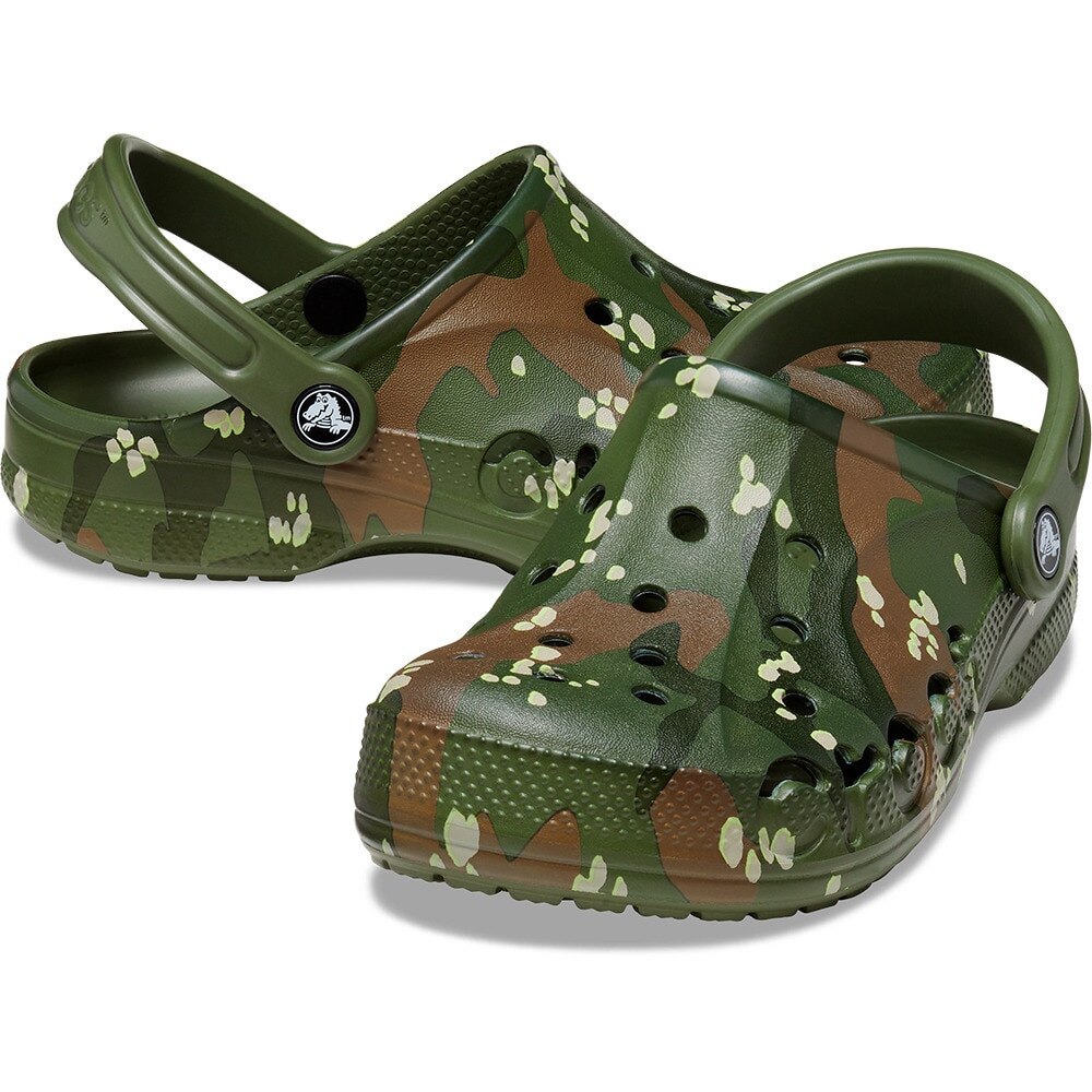 クロックス（crocs）（メンズ、レディース）スポーツサンダル バヤ シーズナル プリンテッド クロッグ ダークグリーン 206230-309-2023 通気性 レジャー 