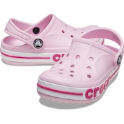 クロックス（crocs）（キッズ）ジュニアサンダル バヤバンド クロッグ キッズ ピンク レッド 207019-6TG-2023 シャワサン レジャー プール タウン