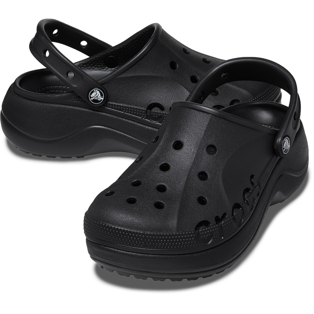 クロックス（crocs）（メンズ、レディース）スポーツサンダル バヤ プラットフォーム クロッグ ブラック 208186-001-2023 レジャー プール タウン サボサンダル