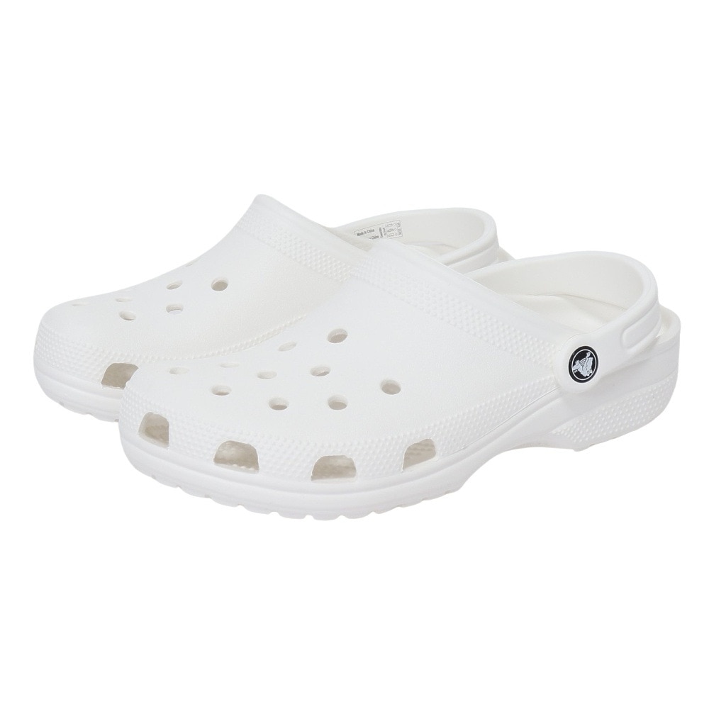 クロックス（crocs）（メンズ、レディース）サンダル クラシック クロッグ ホワイト 10001-100 シャワサン レジャー プール ビーチ 室内 軽量 防臭 