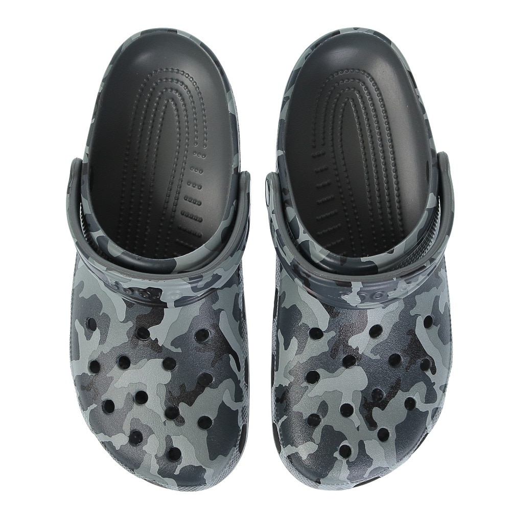 クロックス（crocs）（メンズ）サンダル クラシック プリンテッド カモ クロッグ ダークグレー 206454-0IE 速乾 タウン レジャー プール