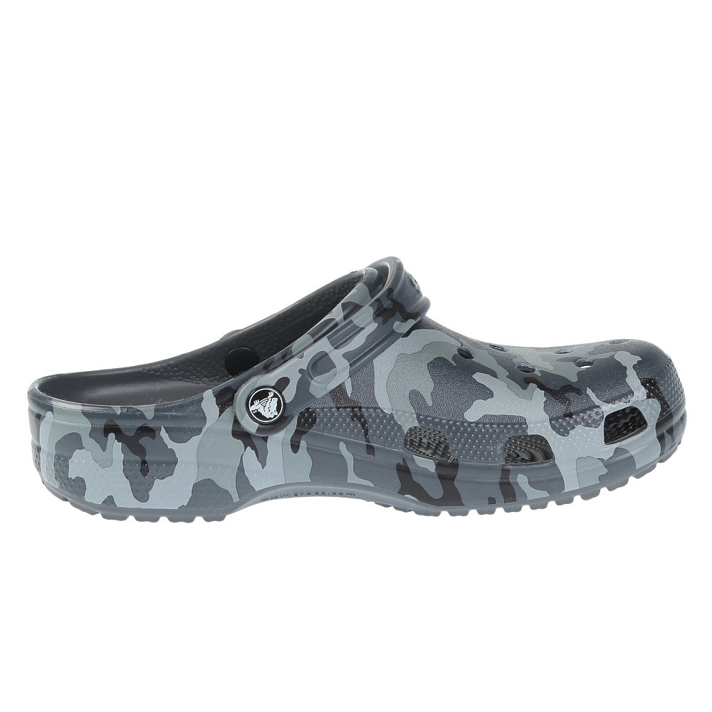 クロックス（crocs）（メンズ）サンダル クラシック プリンテッド カモ クロッグ ダークグレー 206454-0IE 速乾 タウン レジャー プール