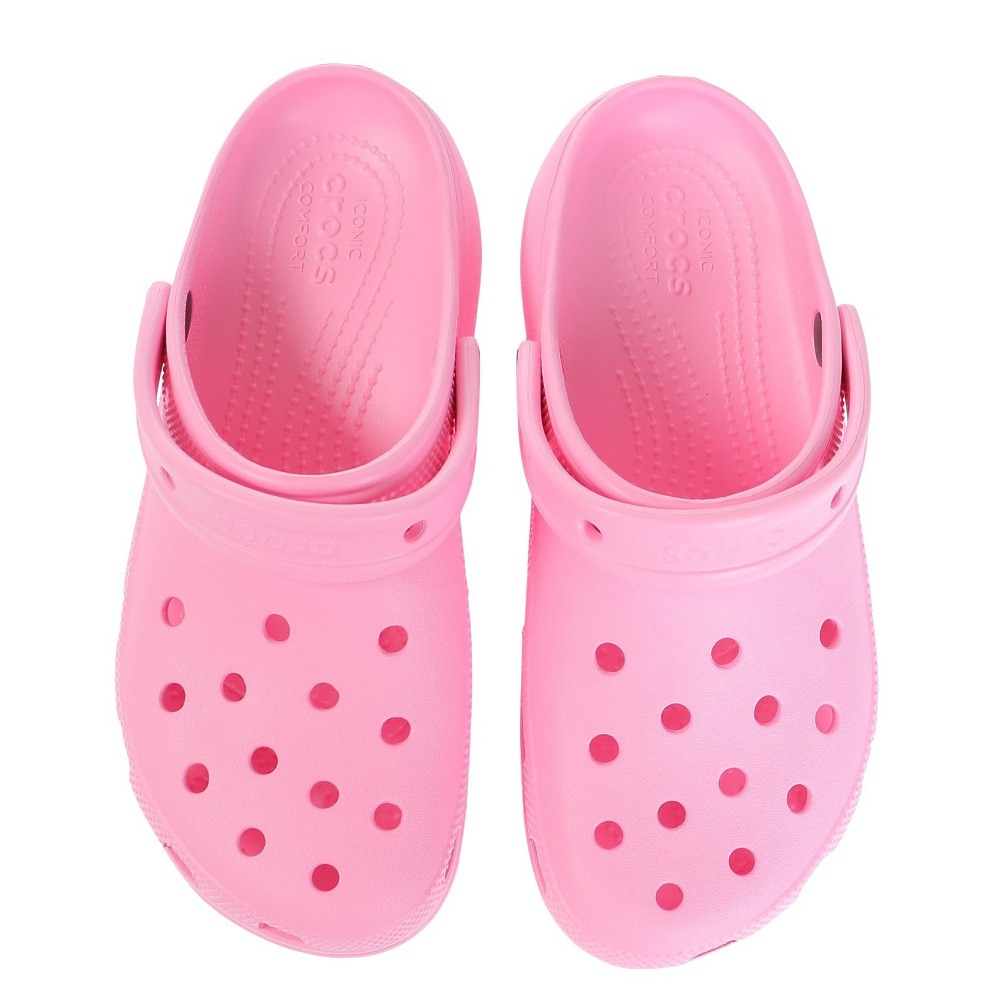 クロックス（crocs）（レディース）スポーツサンダル クラシック プラットフォーム クロッグ ピンク 206750-6S0-2023 シャワサン 厚底 レジャー タウン