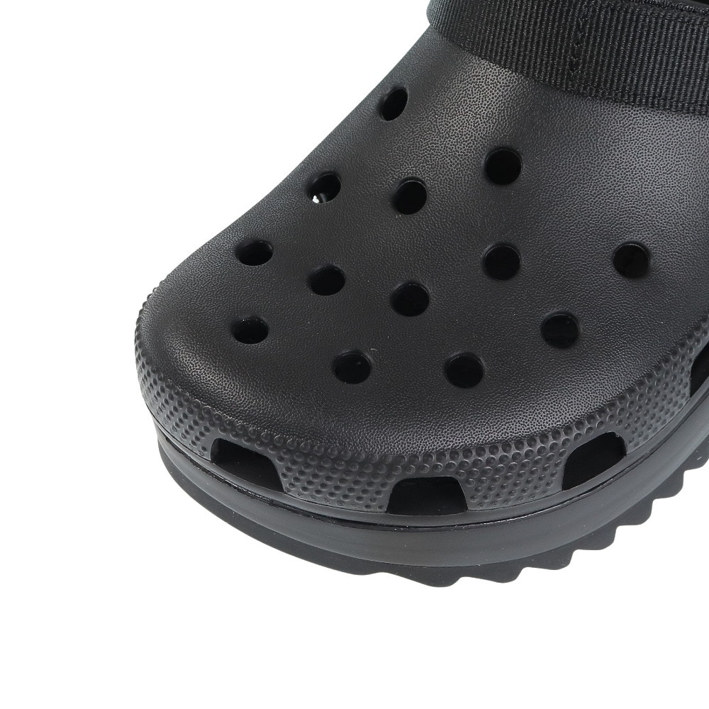 クロックス（crocs）（メンズ、レディース）スポーツサンダル クラシック ハイカー クロッグ ブラック 206772-060-2023 シャワサン レジャー 軽量 厚底 サボサンダル