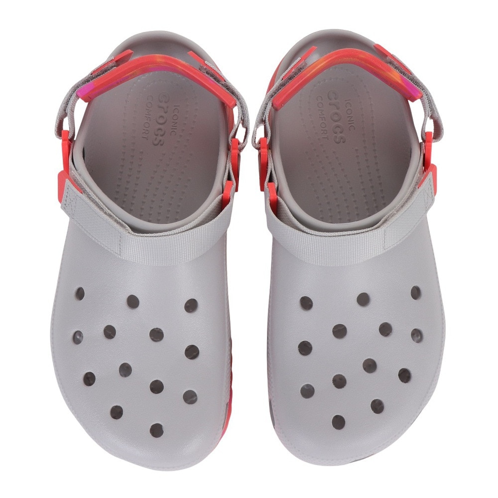 クロックス（crocs）（メンズ）スポーツサンダル クラシック ハイカー クロッグ シルバー 206772-1FS-2023 シャワサン レジャー 軽量 厚底 サボサンダル