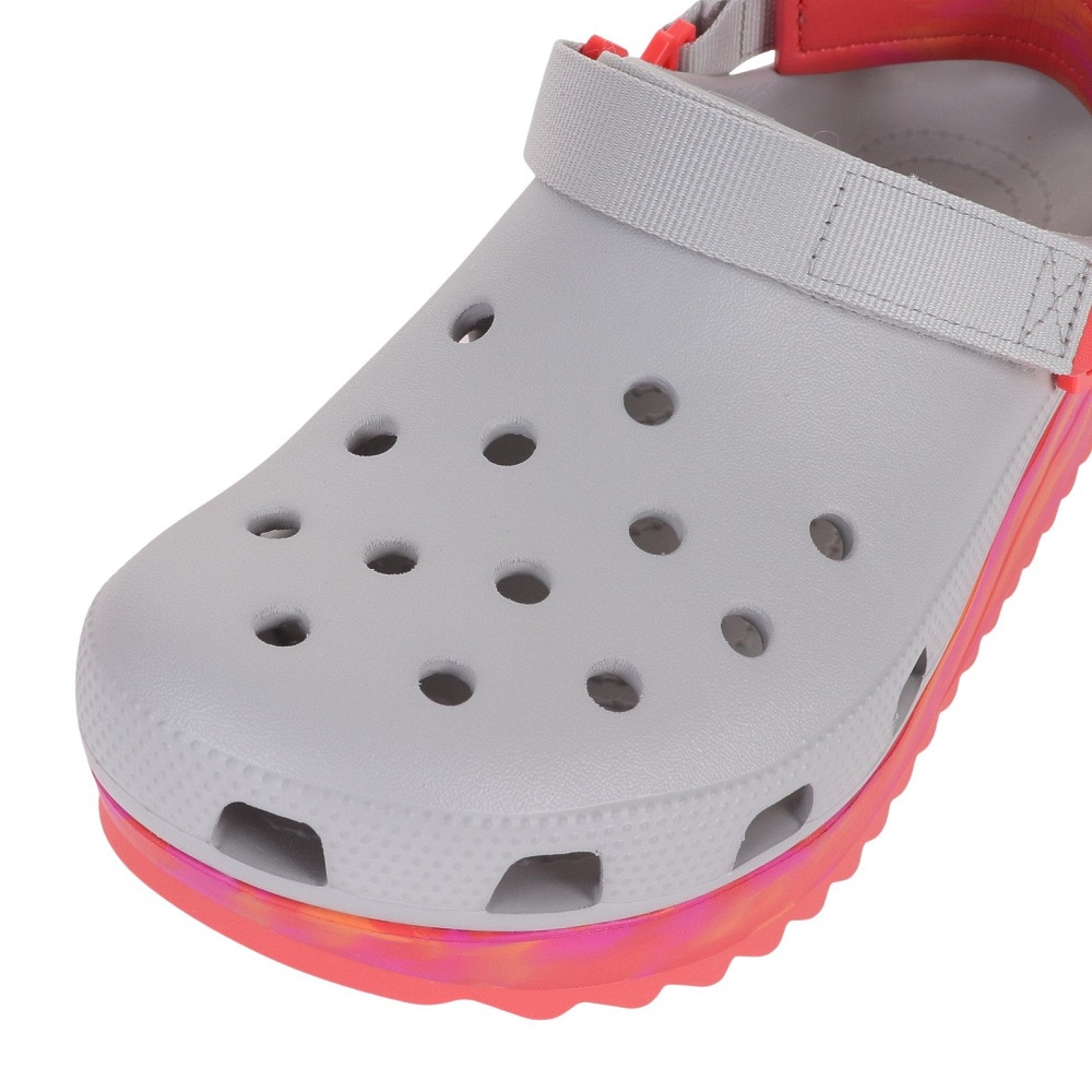 クロックス（crocs）（メンズ）スポーツサンダル クラシック ハイカー クロッグ シルバー 206772-1FS-2023 シャワサン レジャー 軽量 厚底 サボサンダル