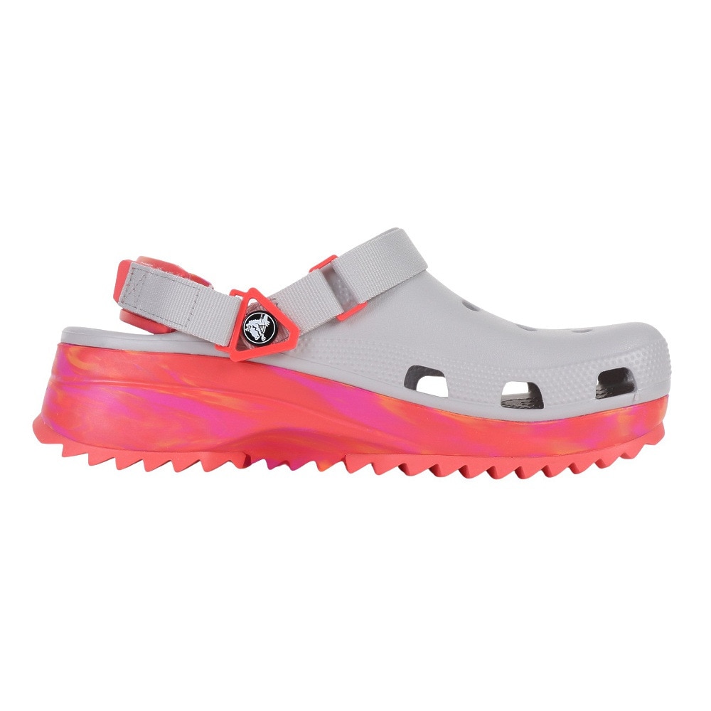 クロックス（crocs）（メンズ）スポーツサンダル クラシック ハイカー クロッグ シルバー 206772-1FS-2023 シャワサン レジャー 軽量 厚底 サボサンダル