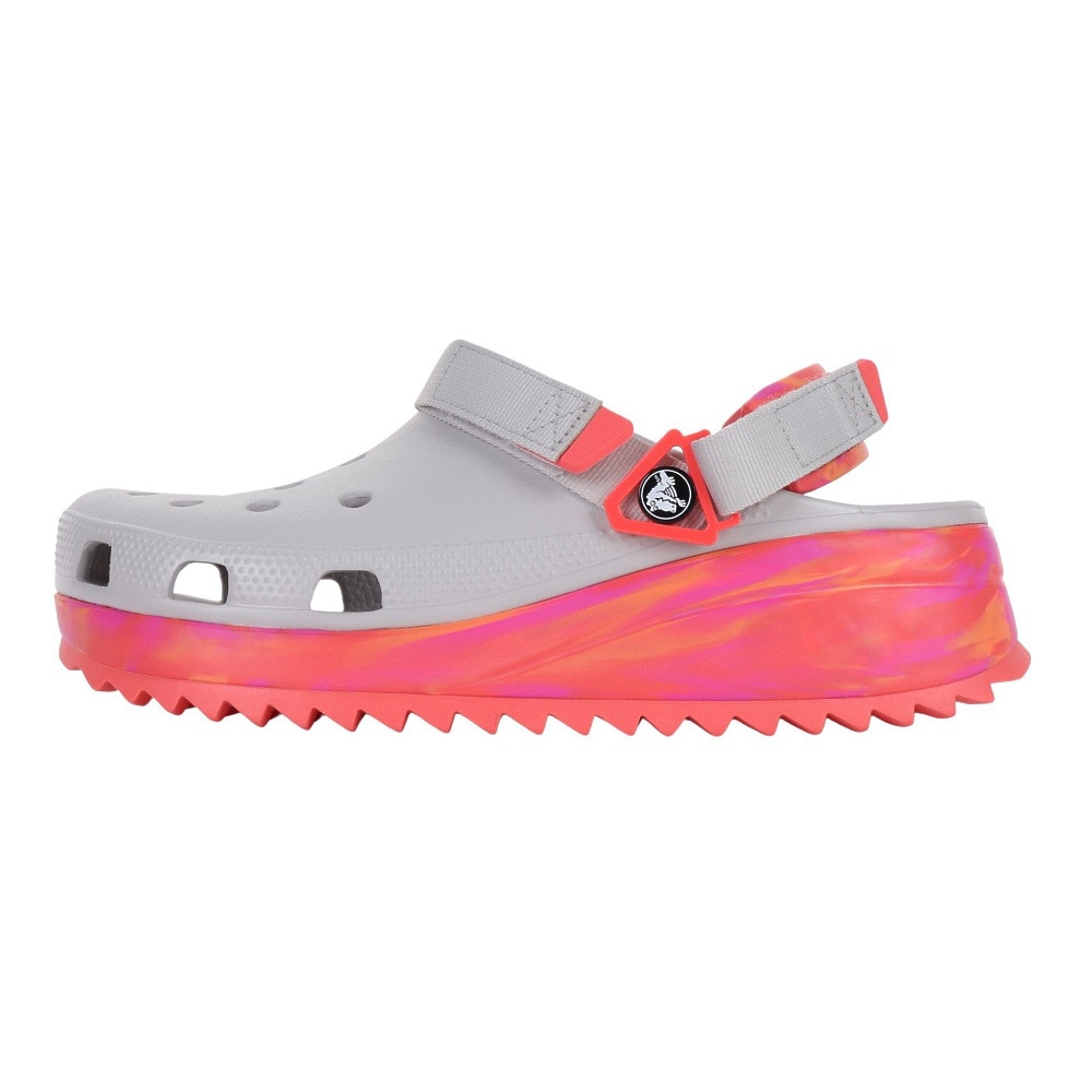 クロックス（crocs）（メンズ）スポーツサンダル クラシック ハイカー クロッグ シルバー 206772-1FS-2023 シャワサン レジャー 軽量 厚底 サボサンダル