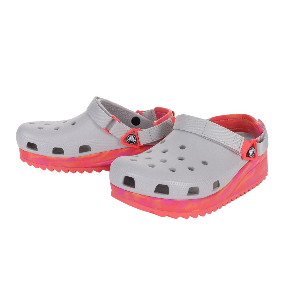 クロックス（crocs）（メンズ）スポーツサンダル クラシック ハイカー クロッグ シルバー 206772-1FS-2023 シャワサン レジャー  軽量 厚底 サボサンダル アウトドア・キャンプ用品はエルブレス