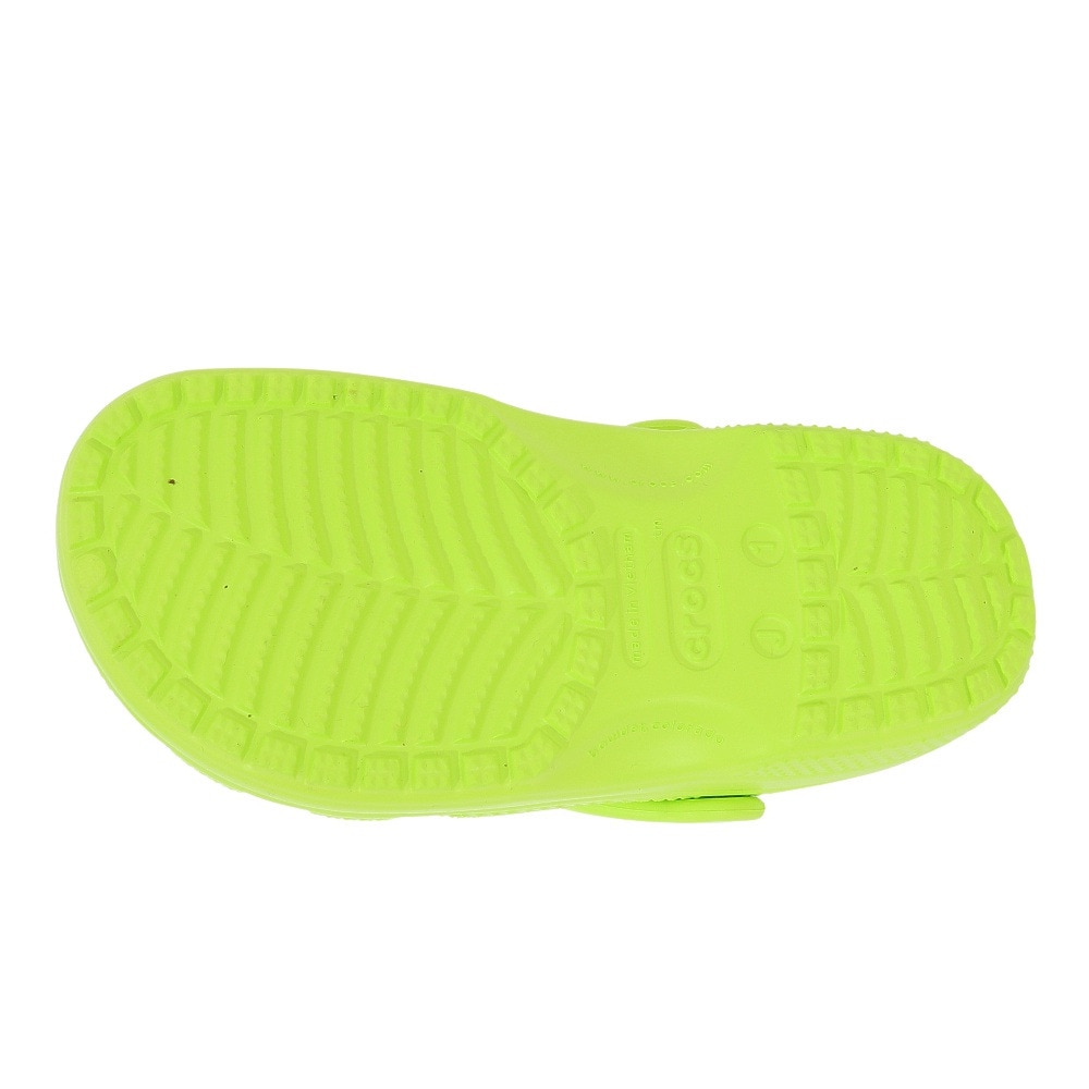 クロックス（crocs）（キッズ）スポーツサンダル クラシック クロッグ キッズ Lime フラッシュグリーン 206991-3UH-2023 レジャー プール 軽量