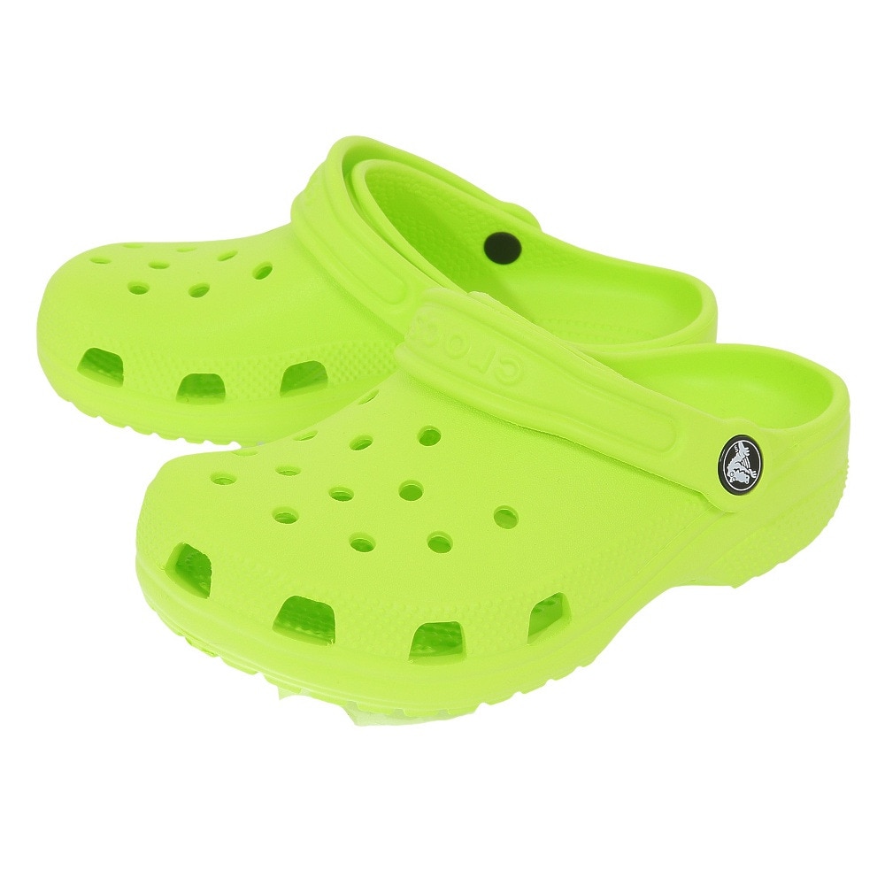 クロックス（crocs）（キッズ）スポーツサンダル クラシック クロッグ キッズ Lime フラッシュグリーン 206991-3UH-2023 レジャー プール 軽量