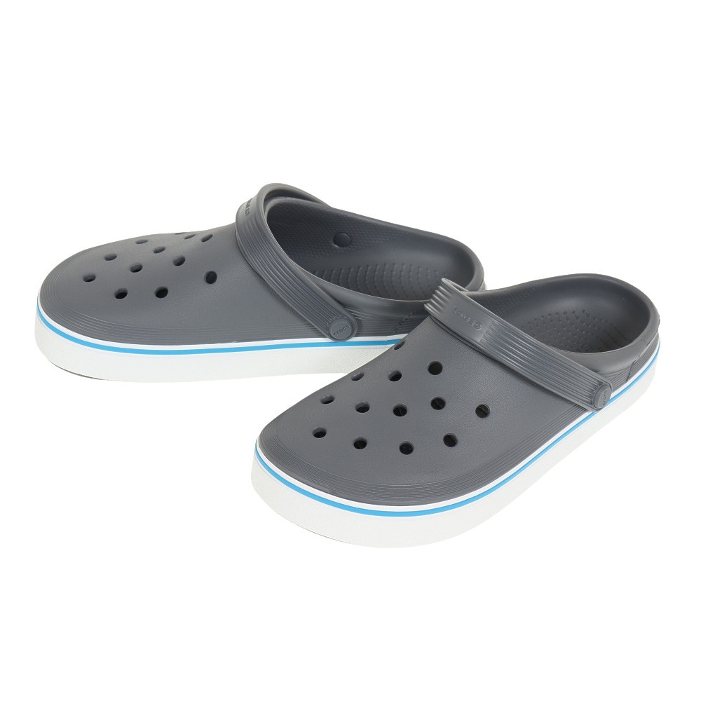 クロックス（crocs）（メンズ、レディース）スポーツサンダル オフ コート クロッグ チャコールグレー 208371-025-2023 速乾性 軽量 厚底 レジャー プール