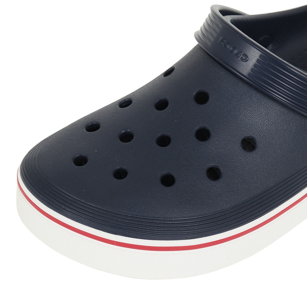 クロックス（crocs）（メンズ、レディース）サンダル オフ コート クロッグ ネイビー レッド 208371-410-2023 速乾性 軽量 厚底 カジュアル レジャー