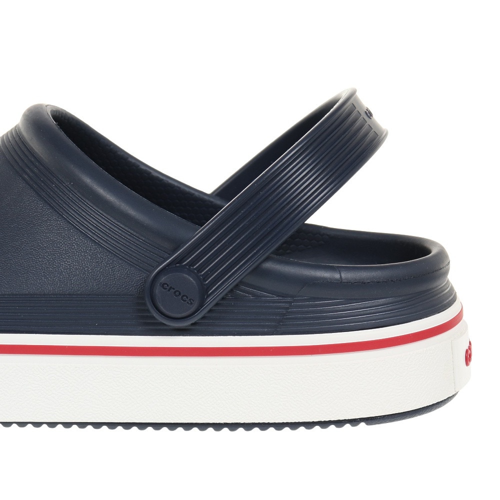 クロックス（crocs）（メンズ、レディース）サンダル オフ コート クロッグ ネイビー レッド 208371-410-2023 速乾性 軽量 厚底 カジュアル レジャー