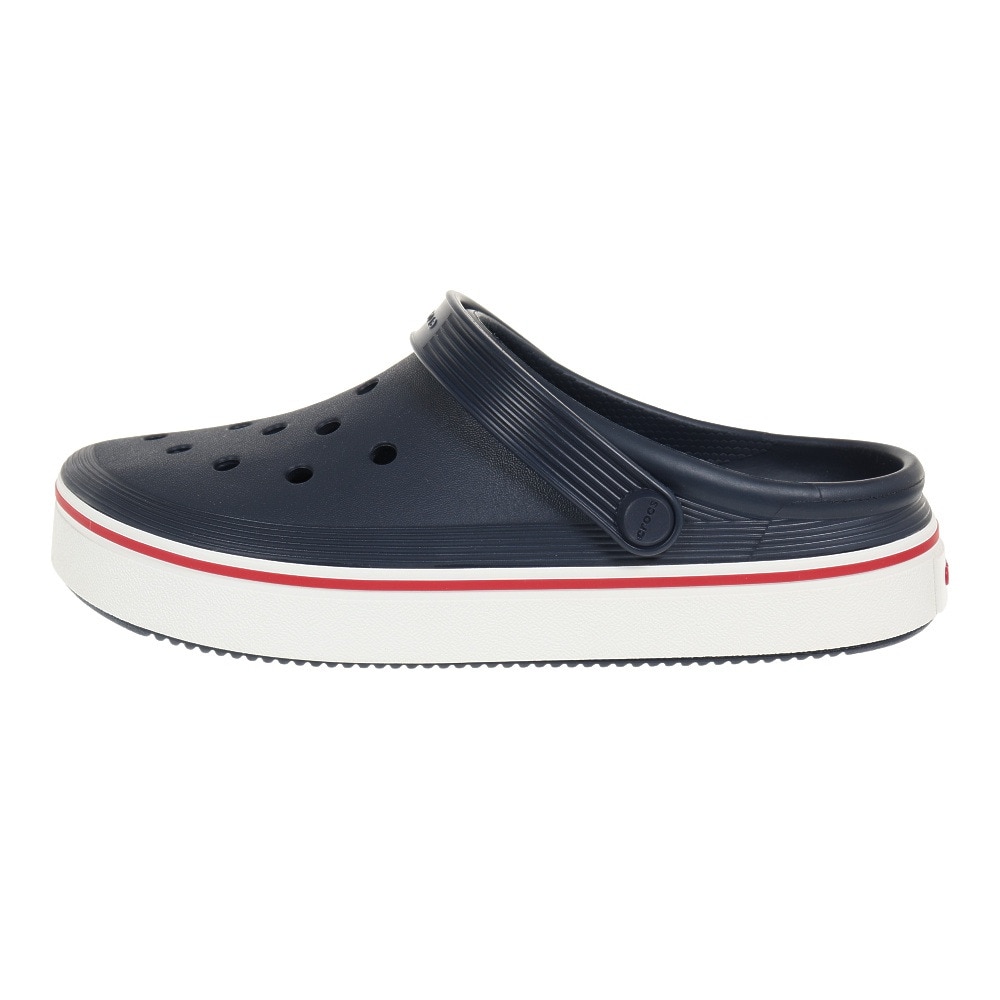 クロックス（crocs）（メンズ、レディース）サンダル オフ コート クロッグ ネイビー レッド 208371-410-2023 速乾性 軽量 厚底 カジュアル レジャー