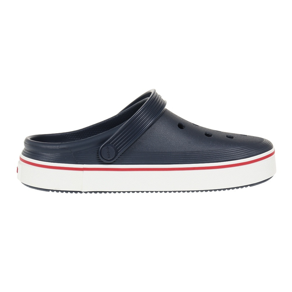 クロックス（crocs）（メンズ、レディース）サンダル オフ コート クロッグ ネイビー レッド 208371-410-2023 速乾性 軽量 厚底 カジュアル レジャー