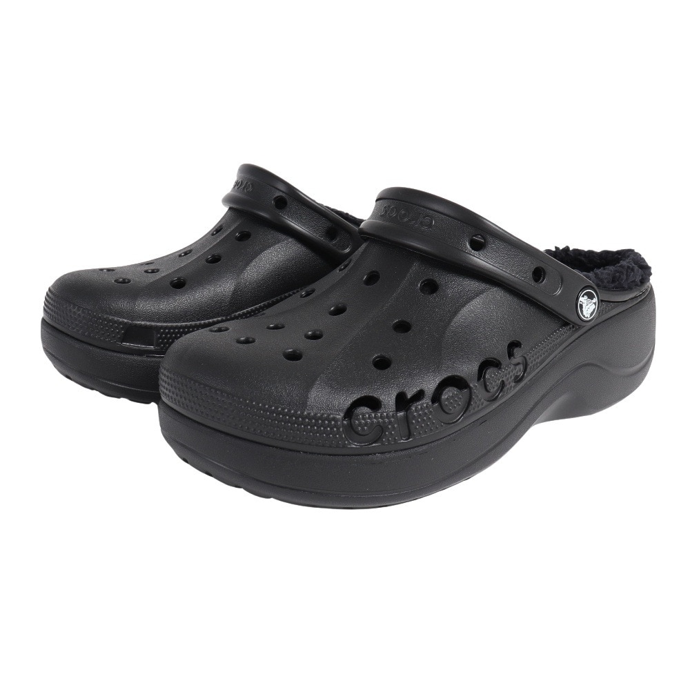 クロックス（crocs）（レディース）サンダル BayaPlfmLnCg Black 208708-001-2023