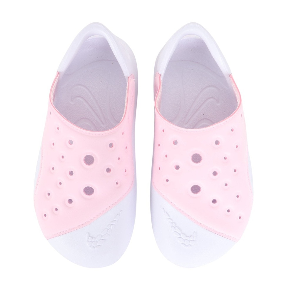 ナイキ（NIKE）（キッズ）サンダル アクア スウッシュ ピンク ホワイト FN0876-600  日常履き タウン レジャー プール 耐久性 クッション性