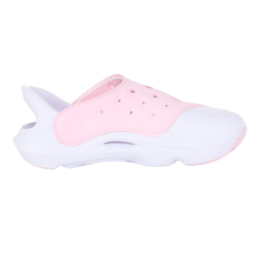 ナイキ（NIKE）（キッズ）サンダル アクア スウッシュ ピンク ホワイト FN0876-600  日常履き タウン レジャー プール 耐久性 クッション性