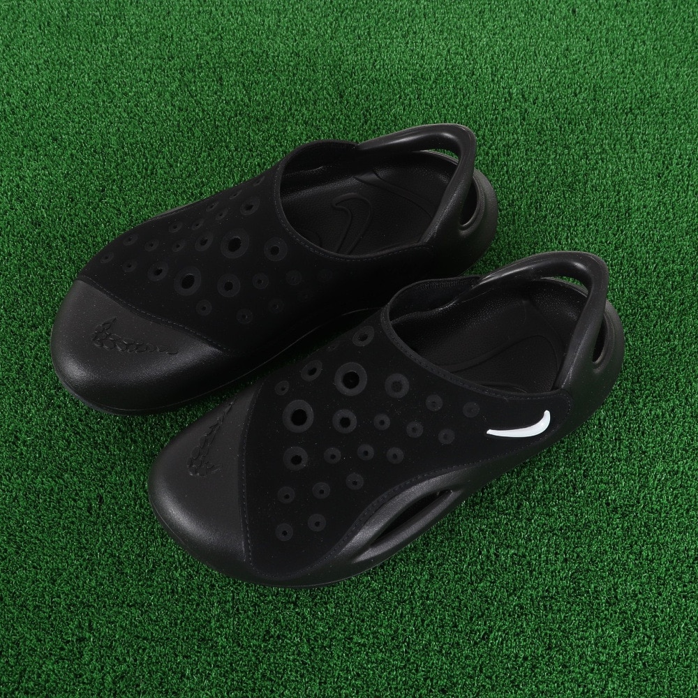 ナイキ（NIKE）（キッズ）ジュニアサンダル アクア スウッシュ ブラック FV6363-002  日常履 タウン レジャー プール 耐久性 クッション性