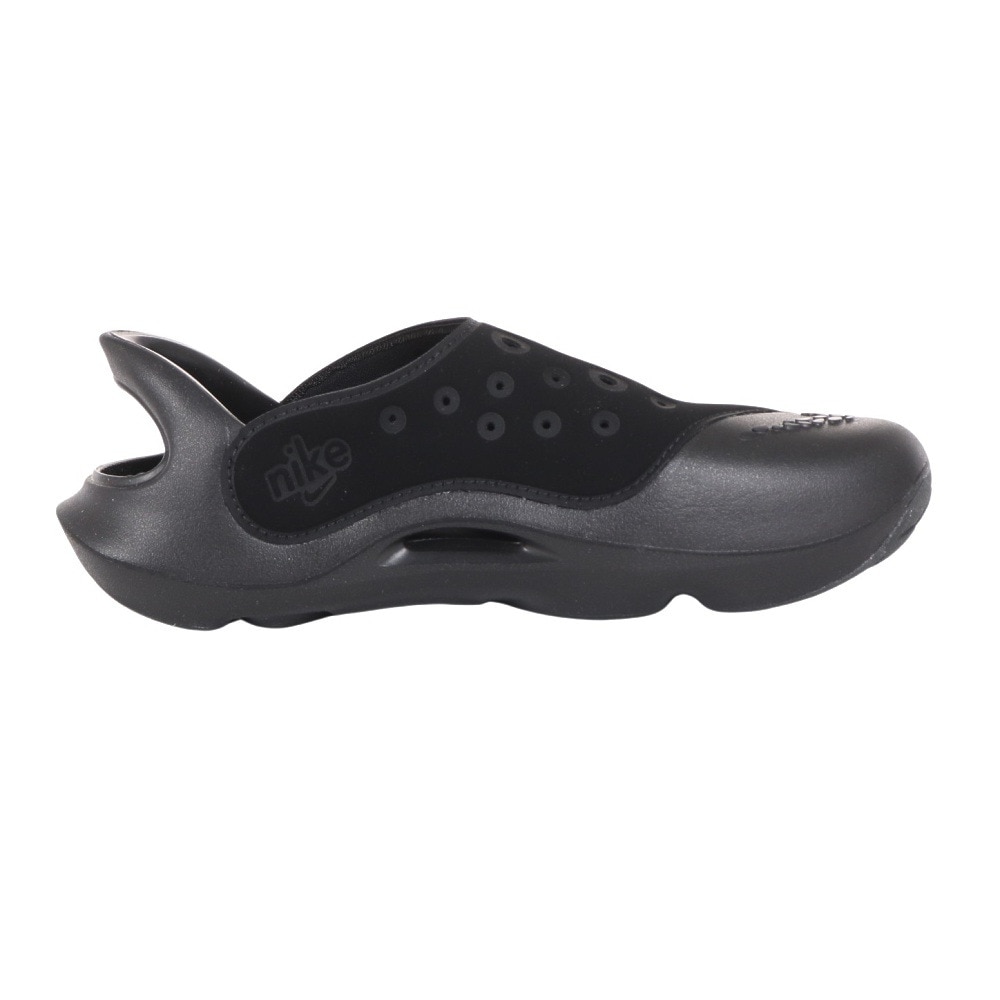 ナイキ（NIKE）（キッズ）ジュニアサンダル アクア スウッシュ ブラック FV6363-002  日常履 タウン レジャー プール 耐久性 クッション性