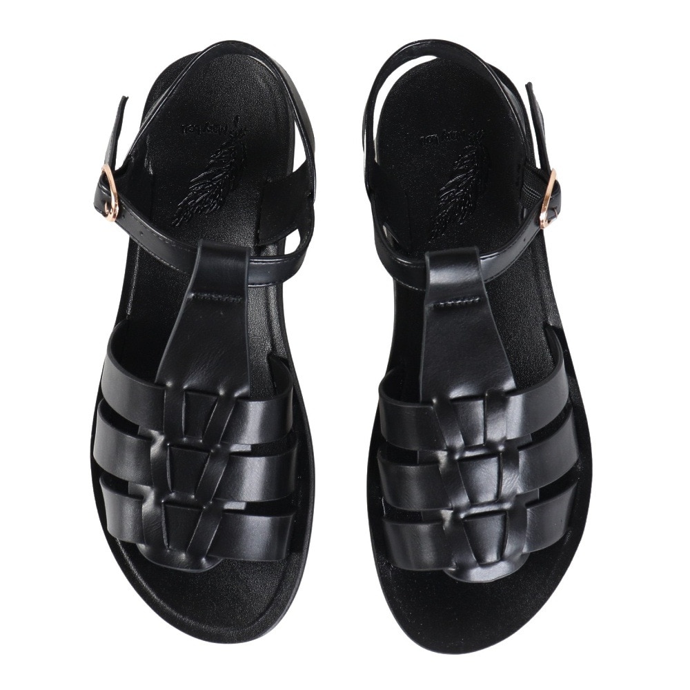メリールー（Mary Lou）（レディース）サンダル クッションソールフラットサンダル 6352BLACK