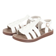 (レディース)サンダル クッションソールフラットサンダル 6352WHITE