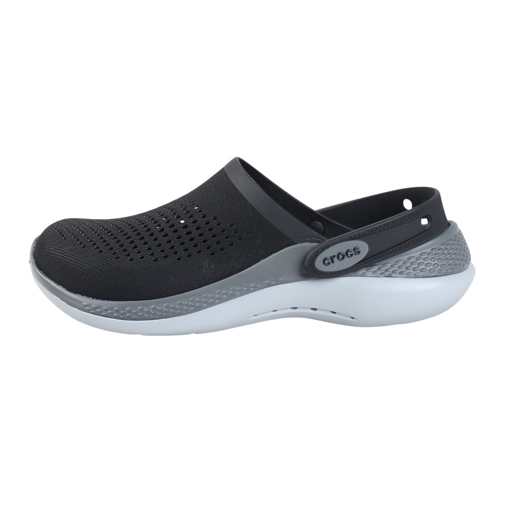 クロックス（crocs）（メンズ、レディース）サンダル ライトライド 360 クロッグ B/Grey ブラック グレー 206708-0DD 通気性 柔軟性 クッション性