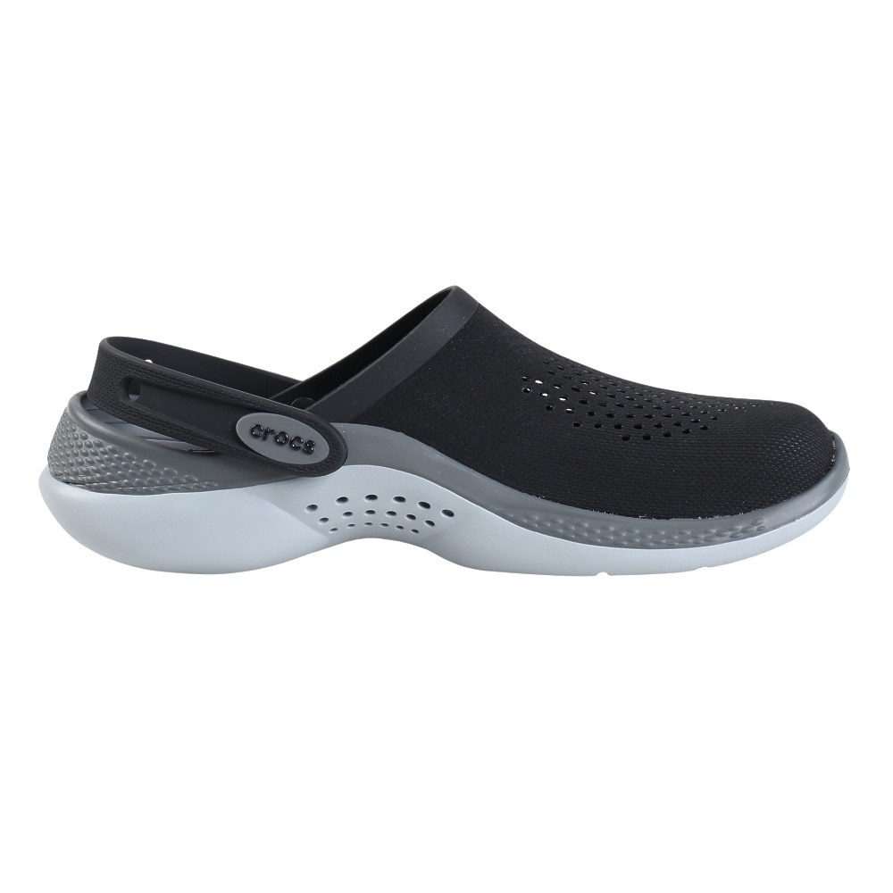 クロックス（crocs）（メンズ、レディース）サンダル ライトライド 360 クロッグ B/Grey ブラック グレー 206708-0DD 通気性 柔軟性 クッション性