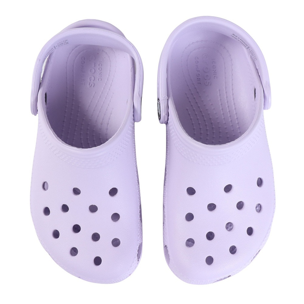 クロックス（crocs）（キッズ）ジュニア サンダル クラシック クロッグ Lavender パープル 206991-530 シャワ－サンダル フィット感 お手入れ簡単