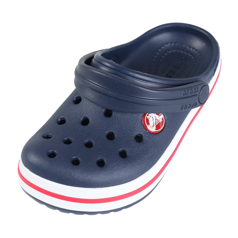 クロックス（crocs）（キッズ）ジュニアサンダル クロックバンドクロッグトドラー N/R ネイビー 207005-485 シャワサン 軽量 耐久性 お手入れ簡単