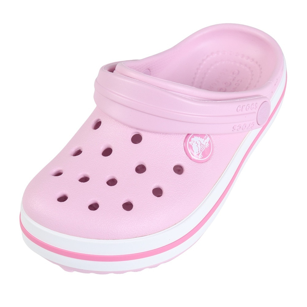 クロックス（crocs）（キッズ）ジュニアサンダル クロックバンドクロッグトドラー Pink ピンク 207005-6GD シャワサン 軽量 耐久性 お手入れ簡単