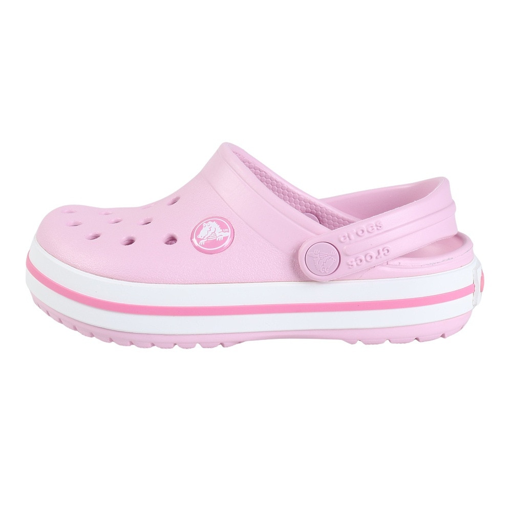 クロックス（crocs）（キッズ）ジュニアサンダル クロックバンドクロッグトドラー Pink ピンク 207005-6GD シャワサン 軽量 耐久性 お手入れ簡単